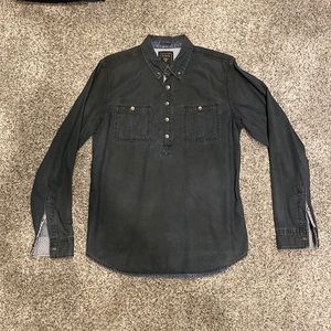 Guess three-quarter button up denim shirt